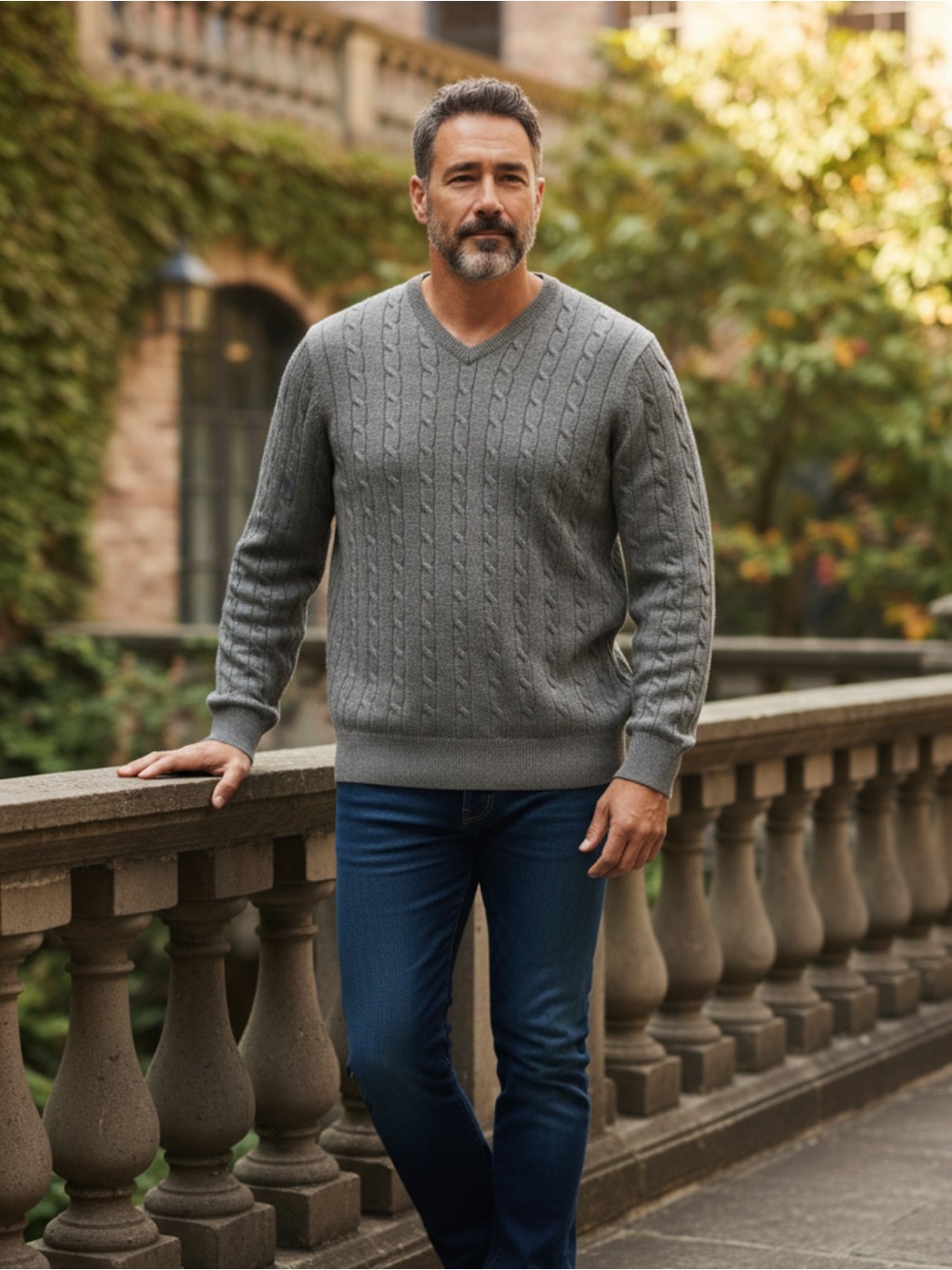 BROOKS BROTHERS v neck merino wool sweater